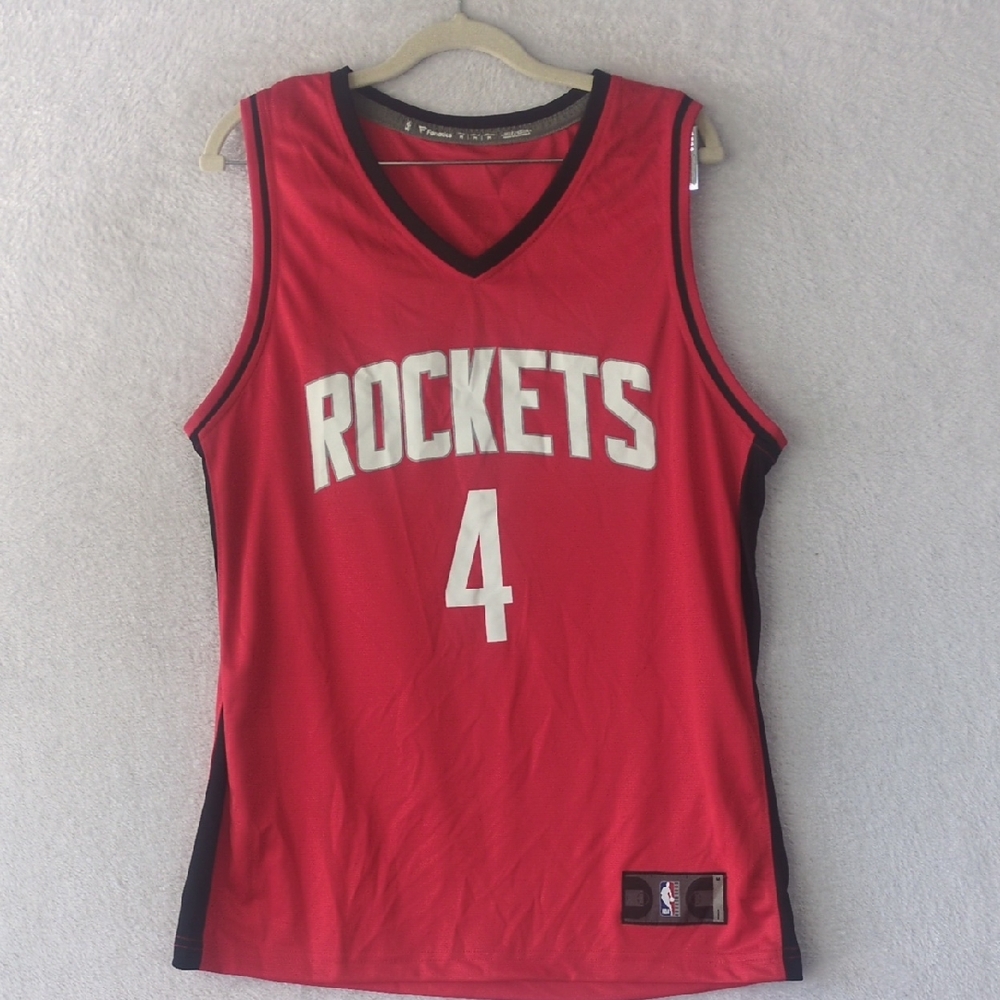 Fanatics NBA Rockets #4 Houston Green Red Sleeveless Jersey Size M